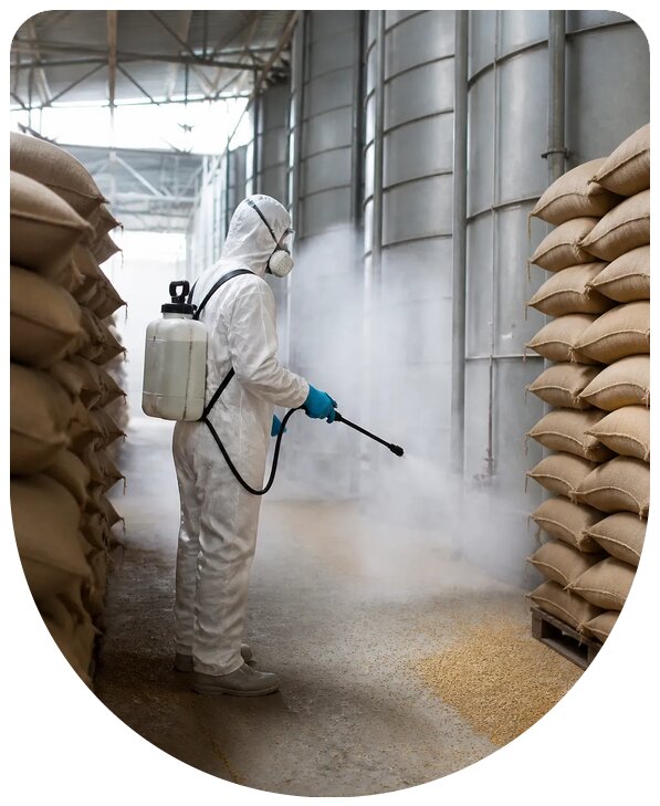 Профессиональная дезинфекция зернового склада в Евпатории