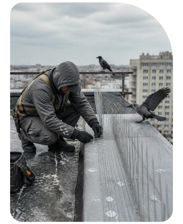 Защита от ворон под ключ в Евпатории по цене от 5267 р. | Сенат-Евп